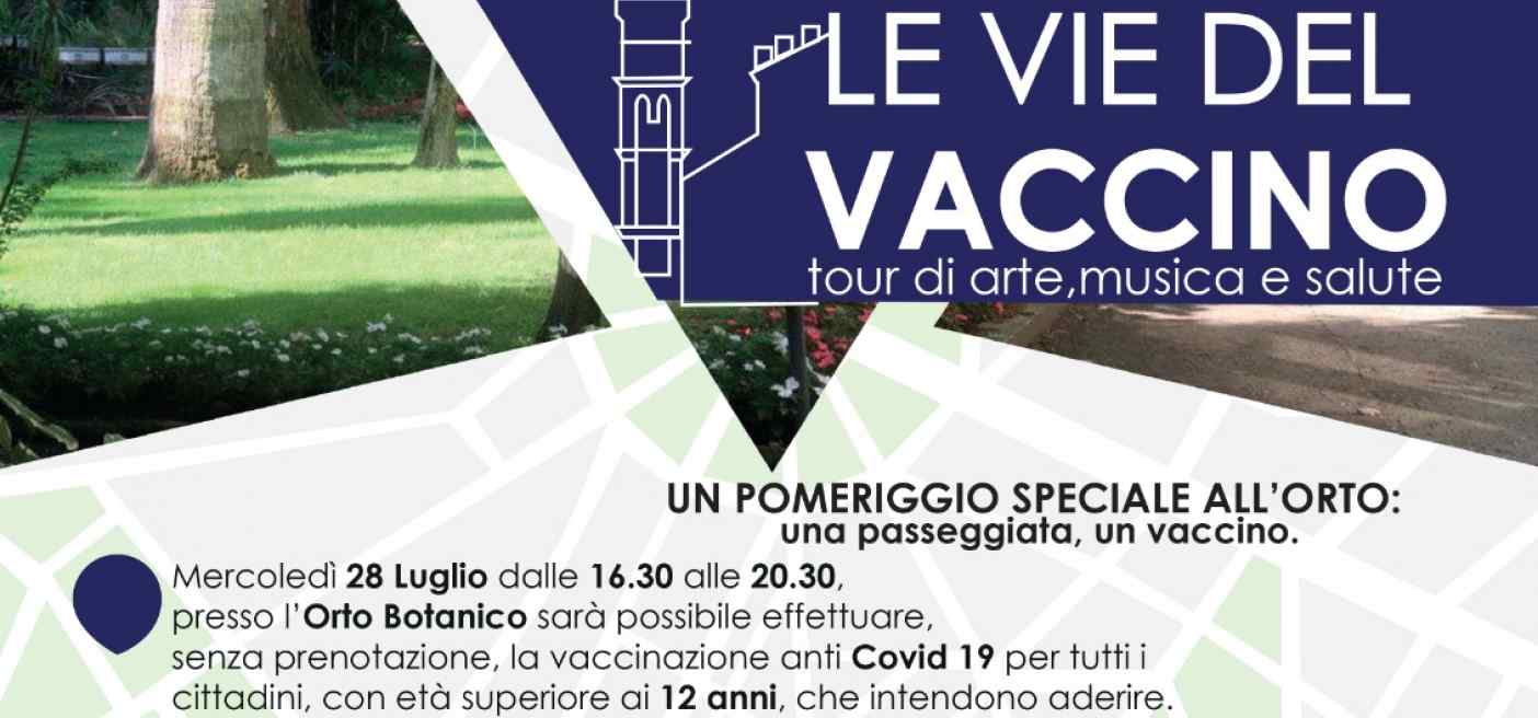 Vaccinarsi  all'interno dei Giardini dell'Orto Botanico di Messina